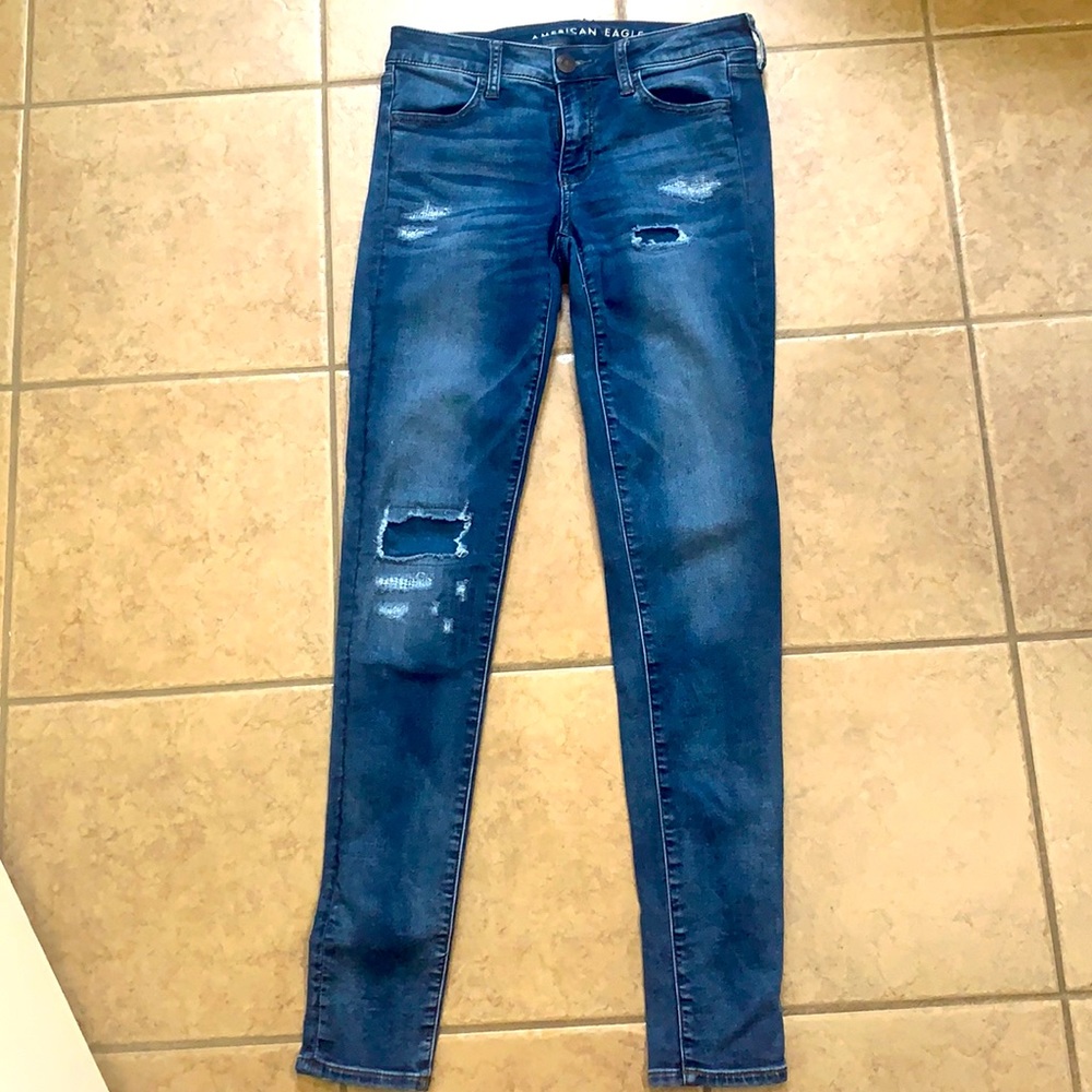 American Eagle jeggings distress size 4long